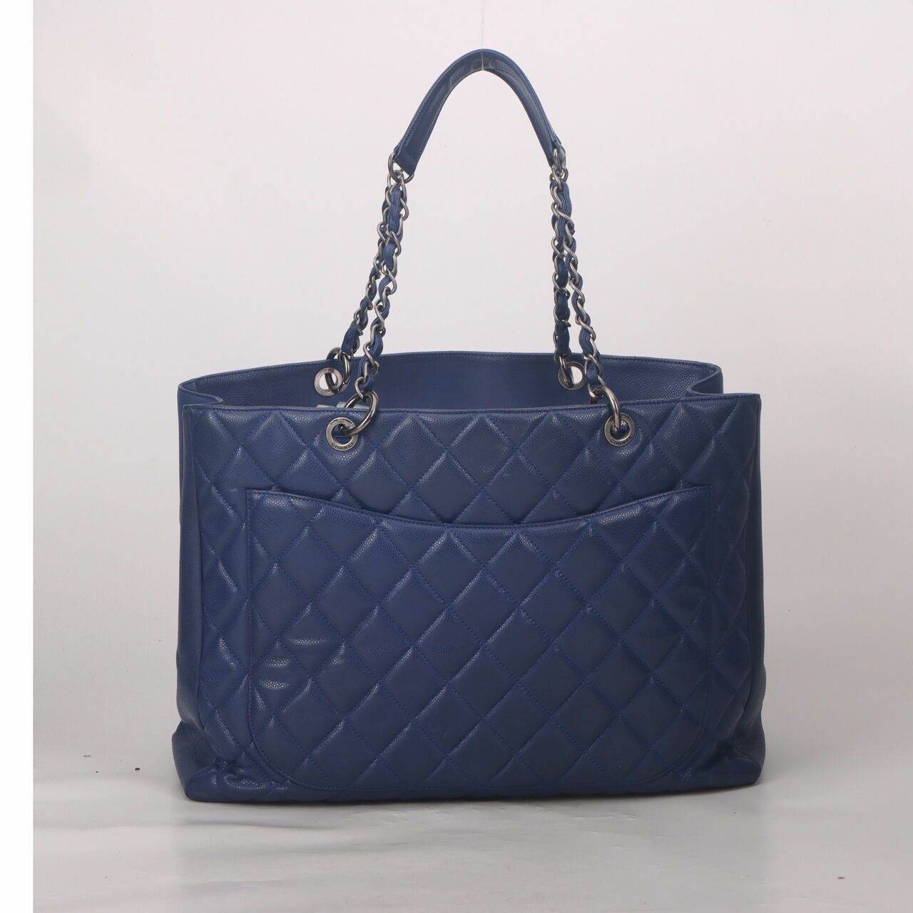 Chanel Grand Shopping Tote GST XL Blue Cavier Tote Bag #13