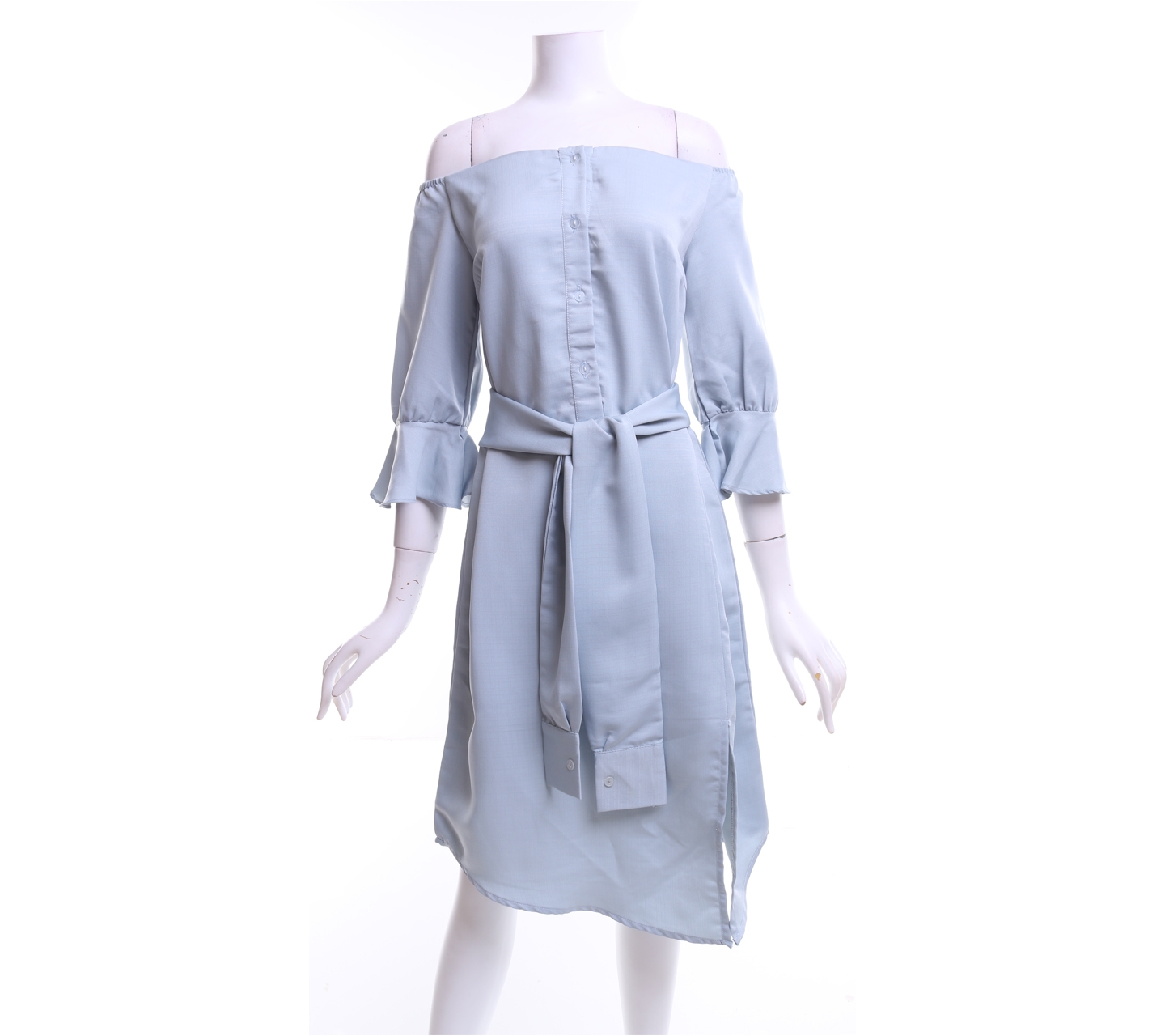 Label Eight Light Blue Midi Dress