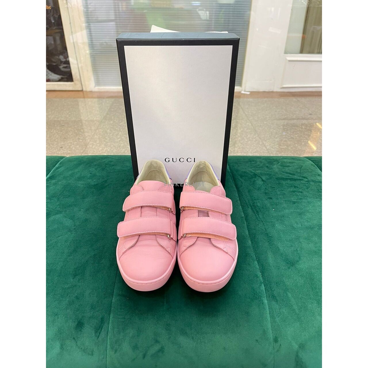 Gucci Pink Velcro Sneaker