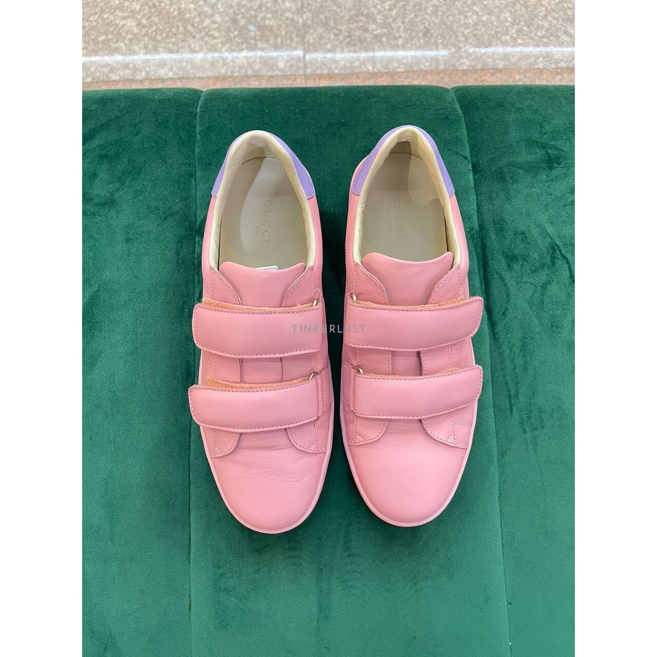 Gucci Pink Velcro Sneaker