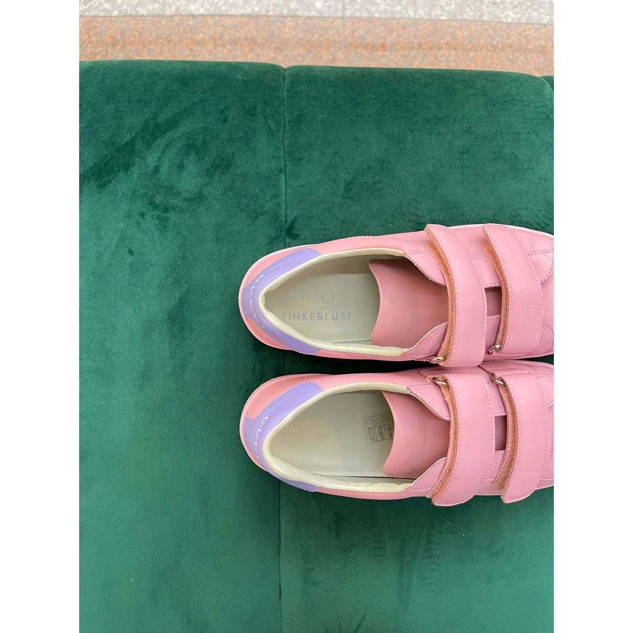 Gucci Pink Velcro Sneaker