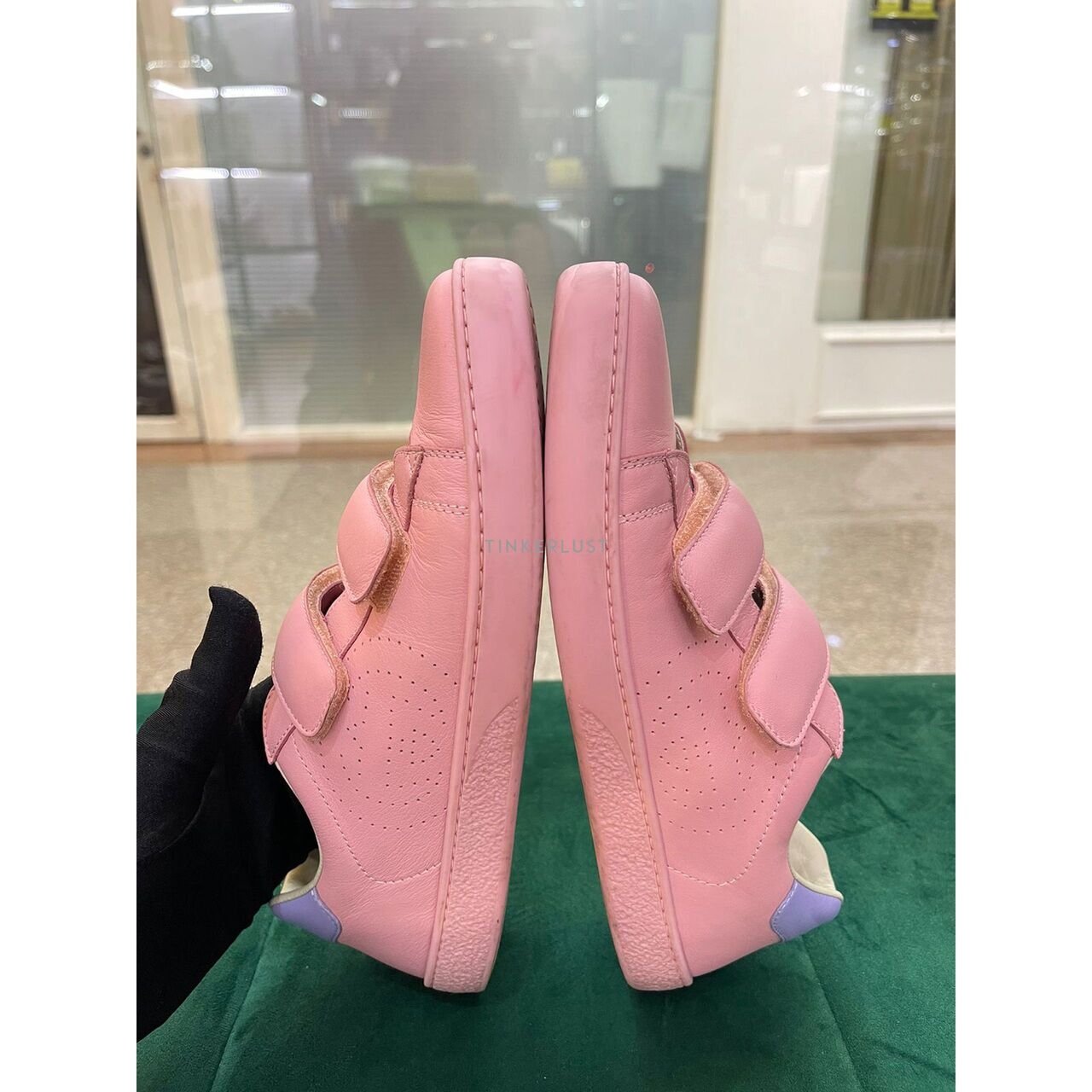 Gucci Pink Velcro Sneaker