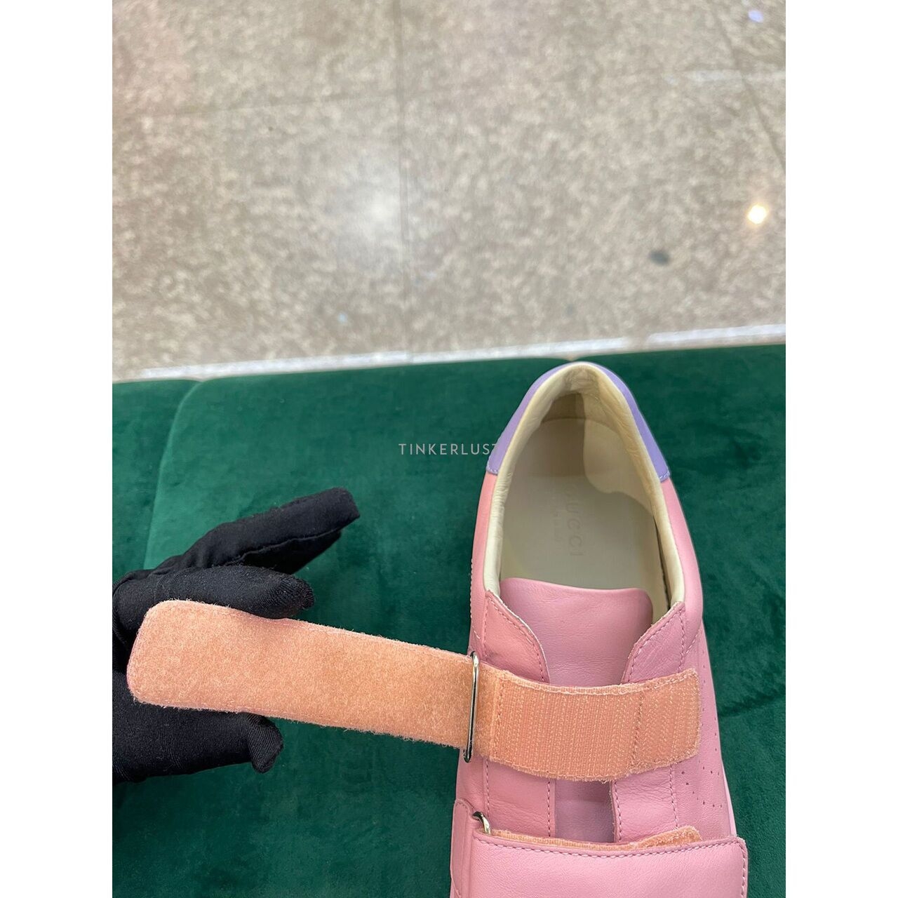 Gucci Pink Velcro Sneaker