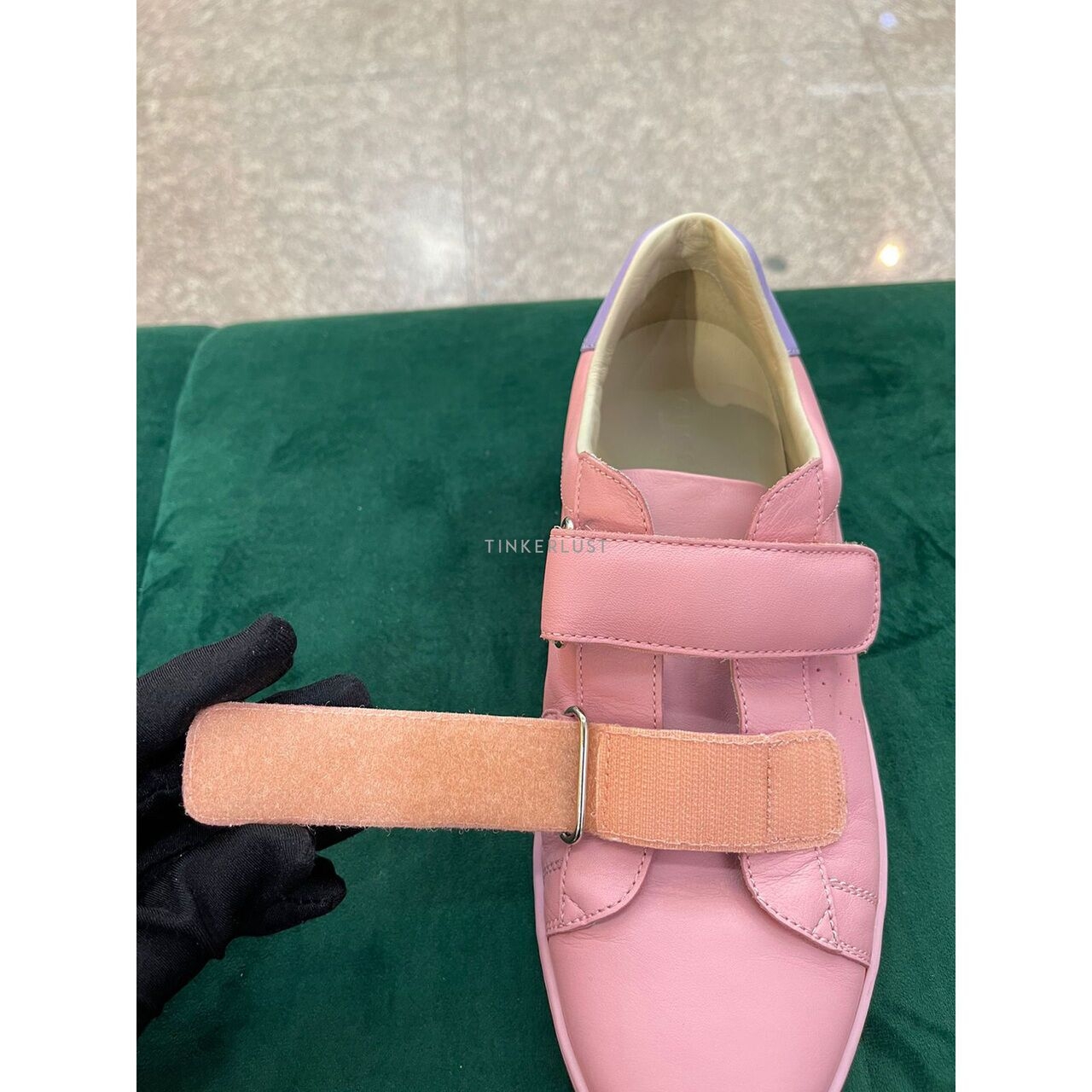 Gucci Pink Velcro Sneaker