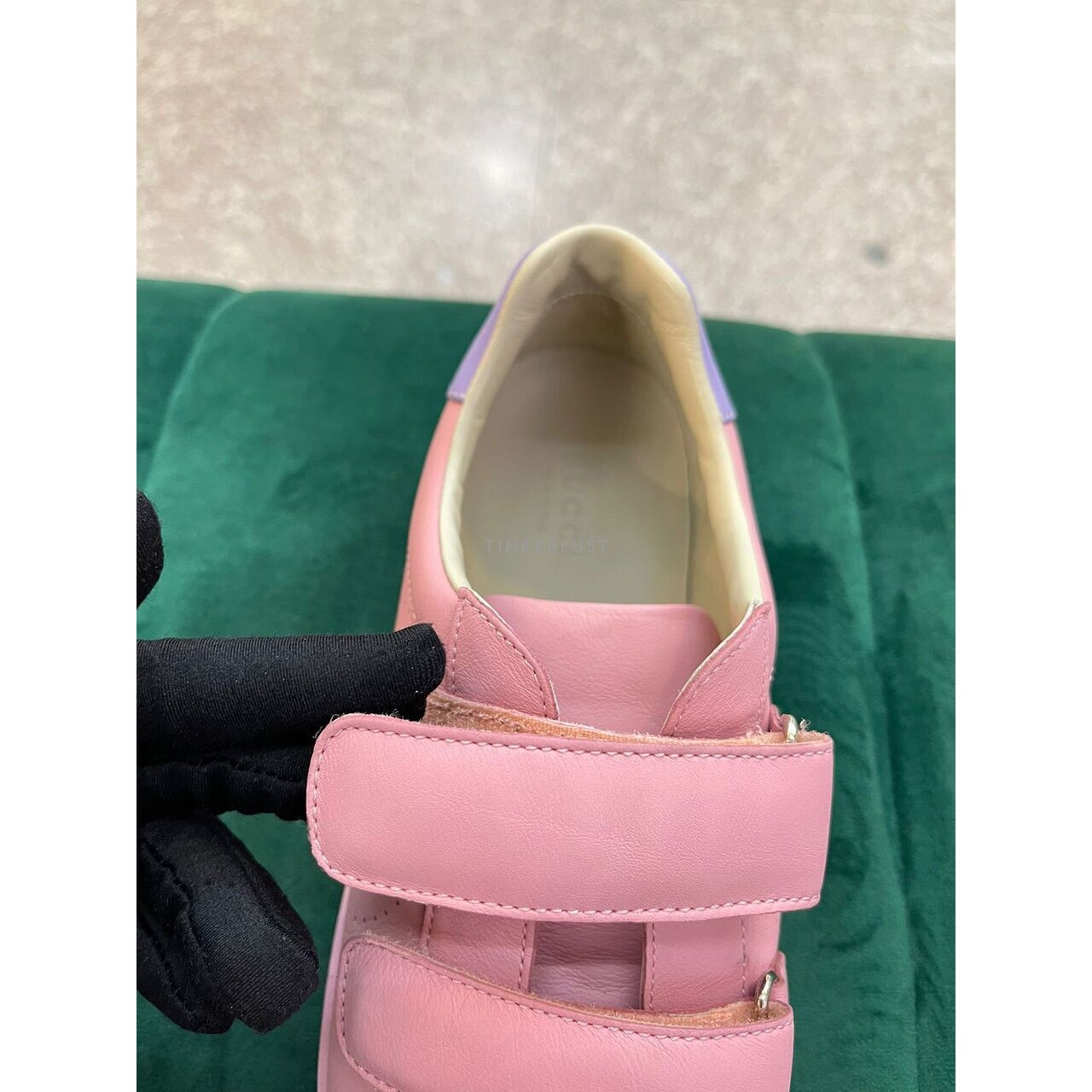 Gucci Pink Velcro Sneaker