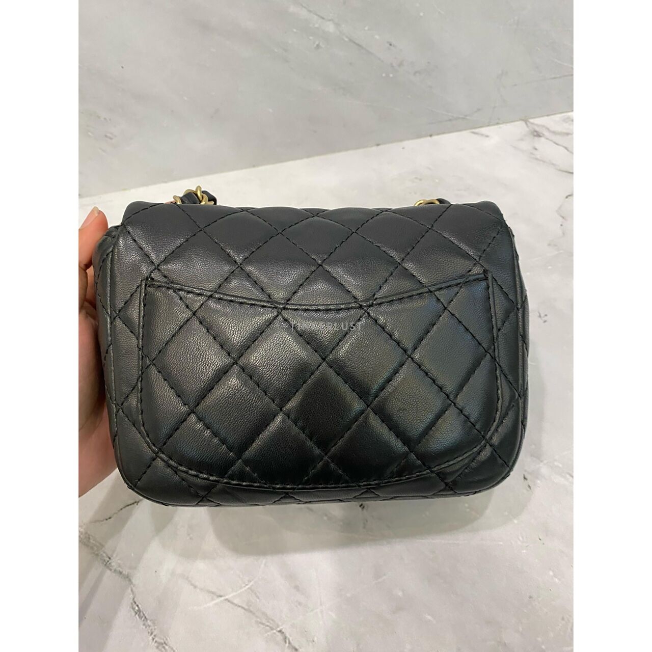 Chanel Mini Square Crystal Lock #14 LGHW Sling Bag