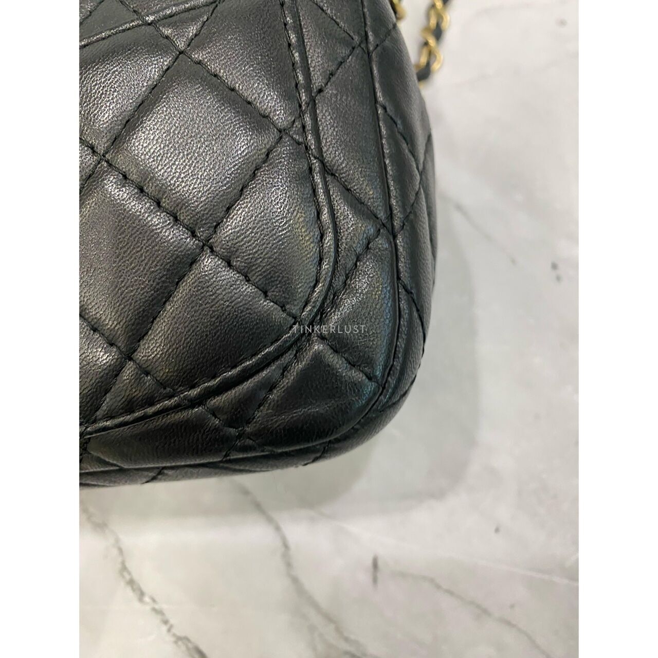 Chanel Mini Square Crystal Lock #14 LGHW Sling Bag