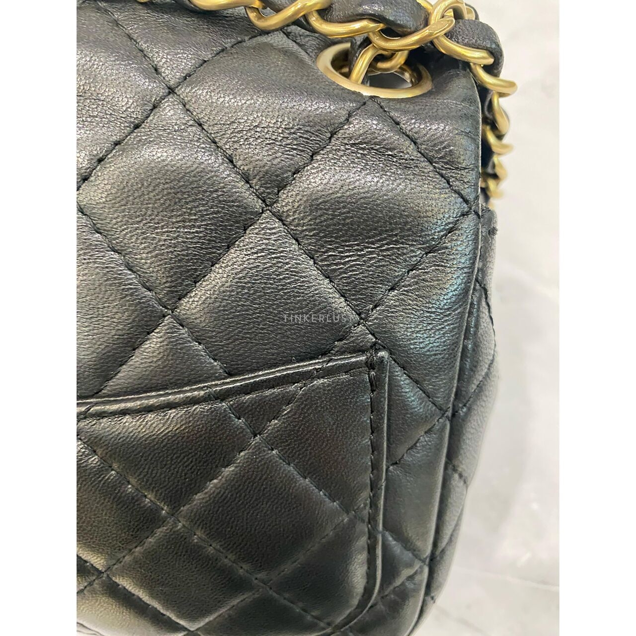 Chanel Mini Square Crystal Lock #14 LGHW Sling Bag