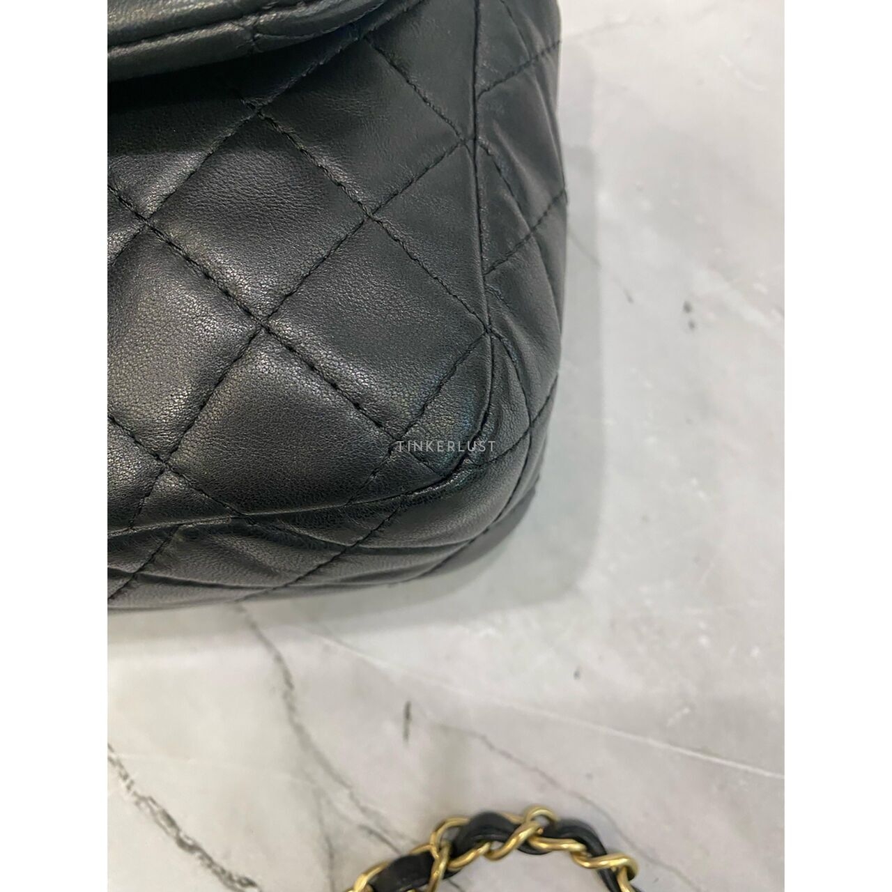 Chanel Mini Square Crystal Lock #14 LGHW Sling Bag