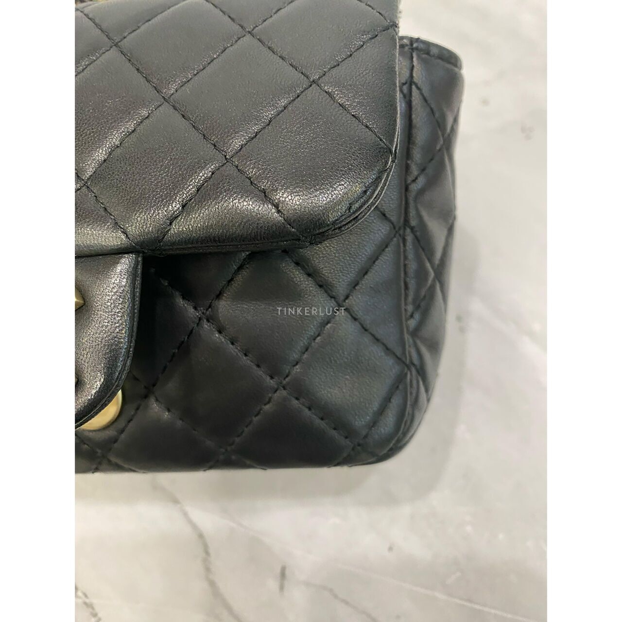 Chanel Mini Square Crystal Lock #14 LGHW Sling Bag