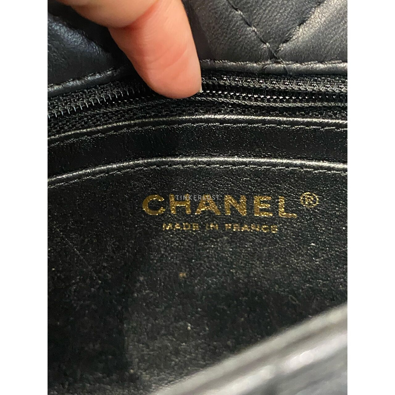 Chanel Mini Square Crystal Lock #14 LGHW Sling Bag