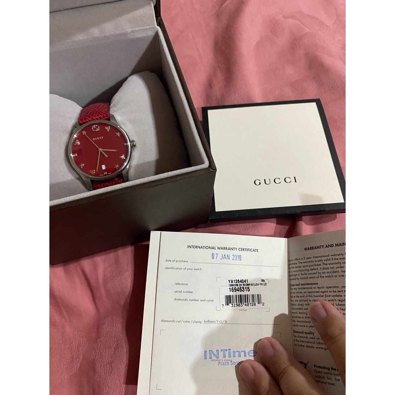 Gucci Red Jam Tangan