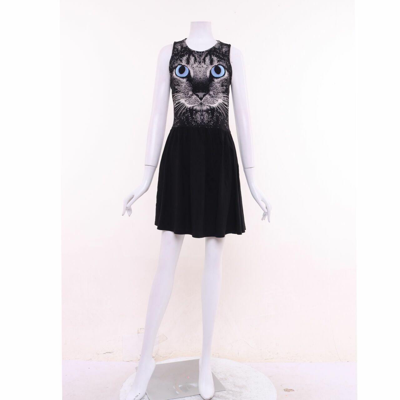 Topshop Black Animal Print Mini Dress