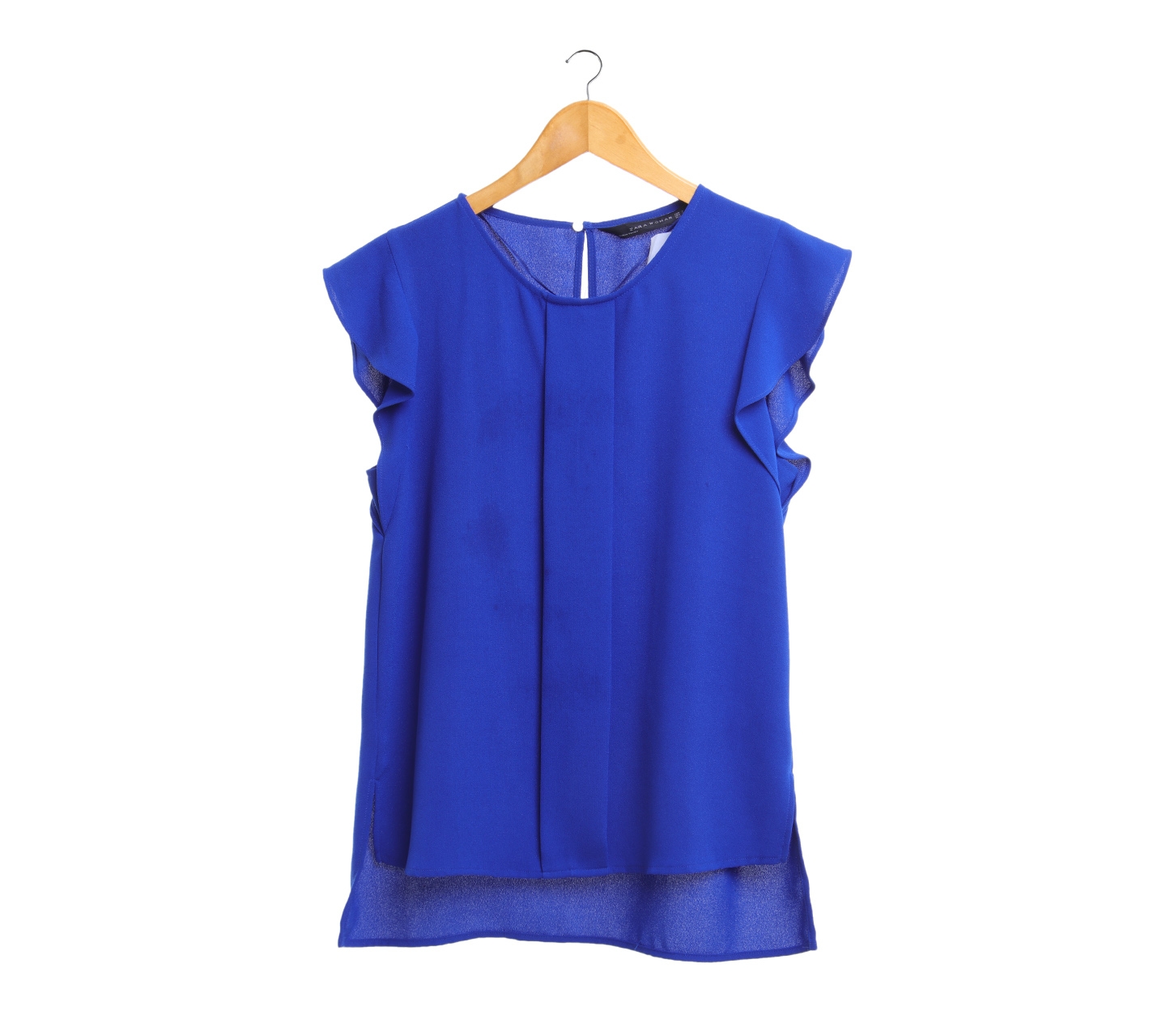 Zara Blue Short Sleeve Blouse