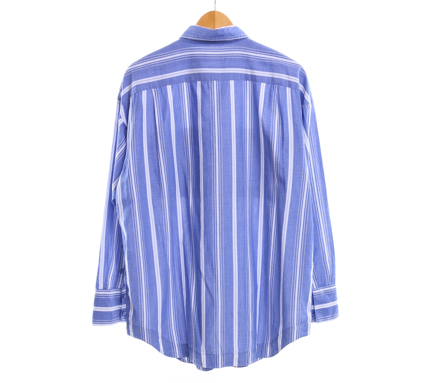 Marks & Spencer Blue And White Striped Shirt