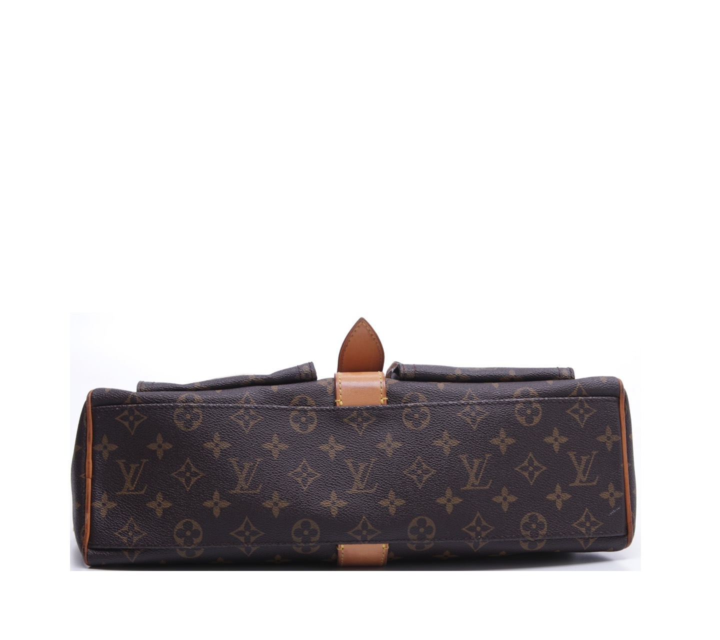 Louis Vuitton Dark Brown Manhattan GM Monogram Pocket Buckle Handbag