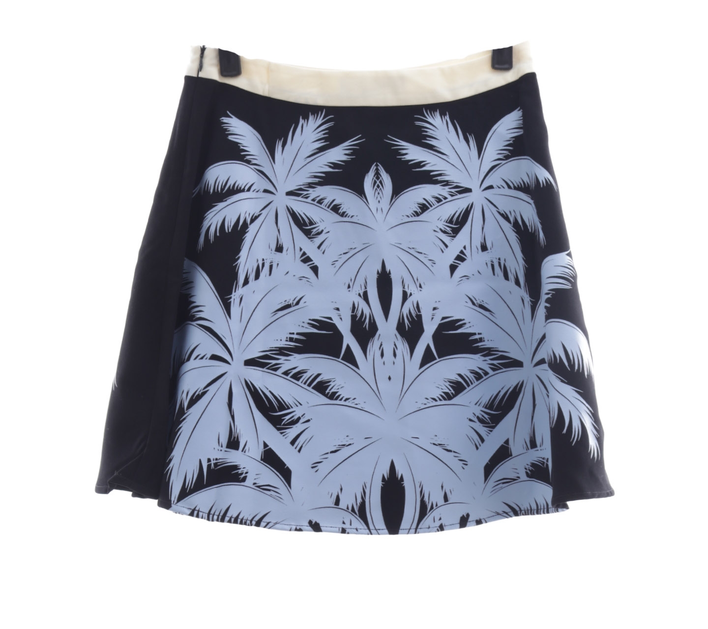 Pomelo. Black Printed Floral Mini Skirt
