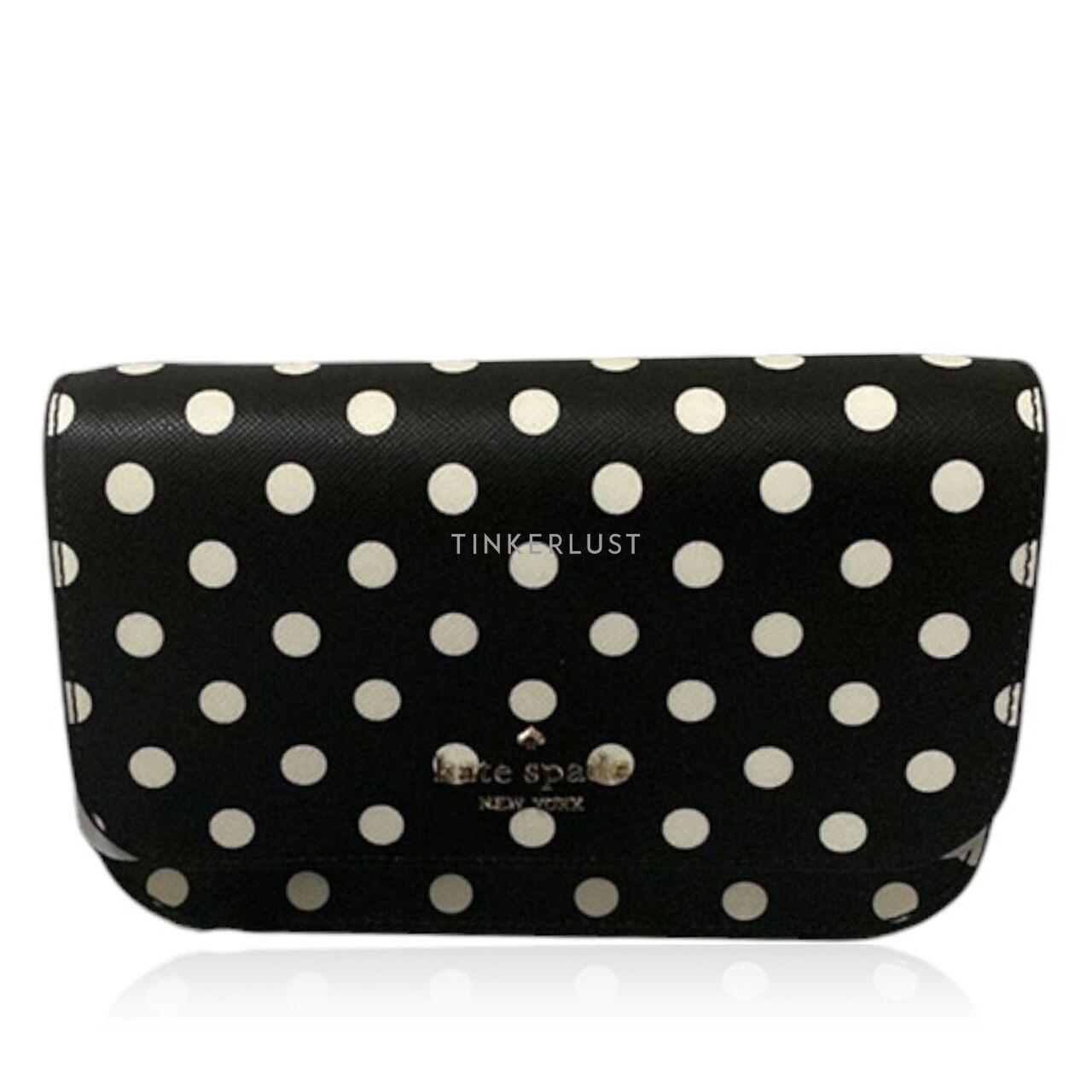 Kate Spade Cheers Charming Dot Boxed Black Sling Bag