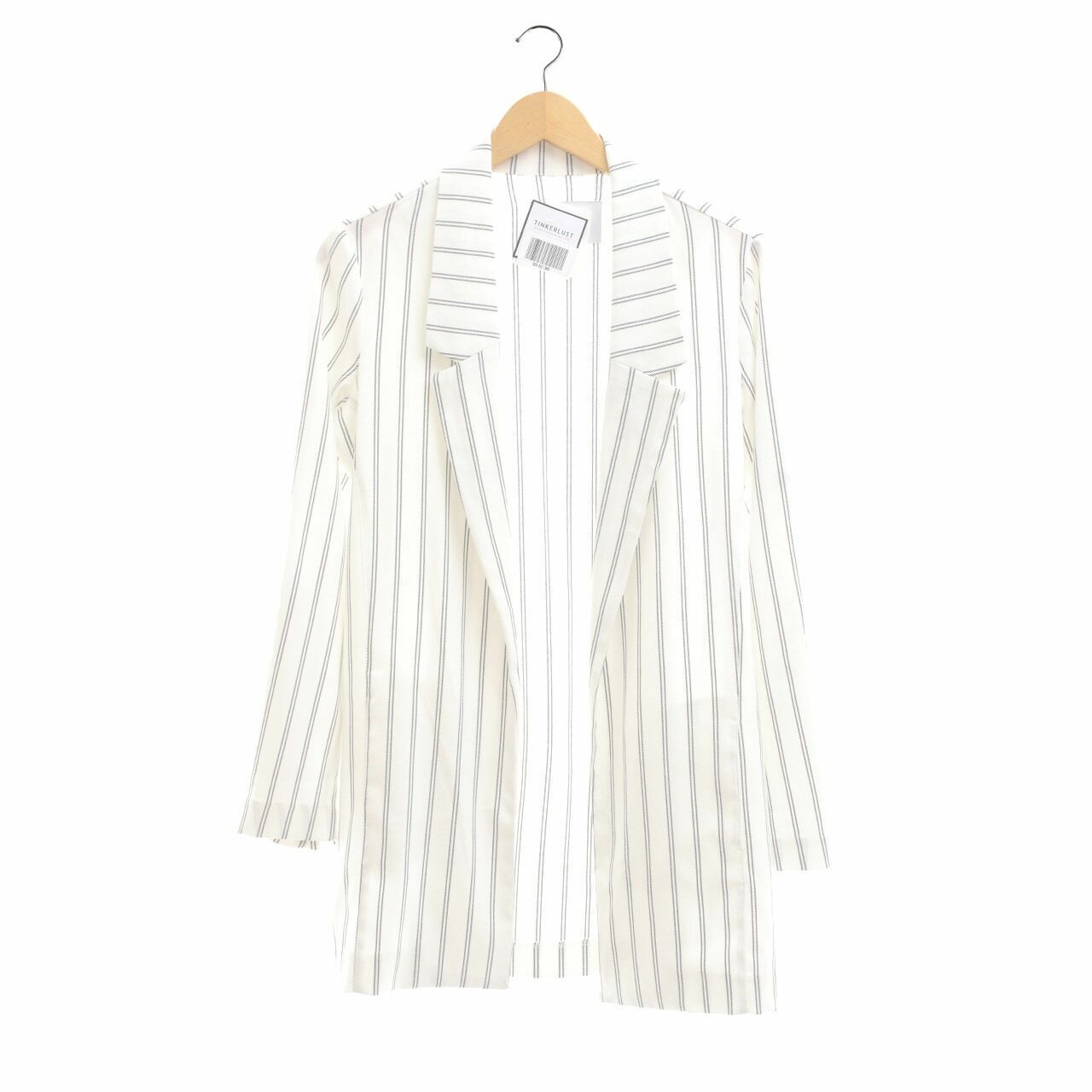 Stradivarius Black & White Stripes Blazer