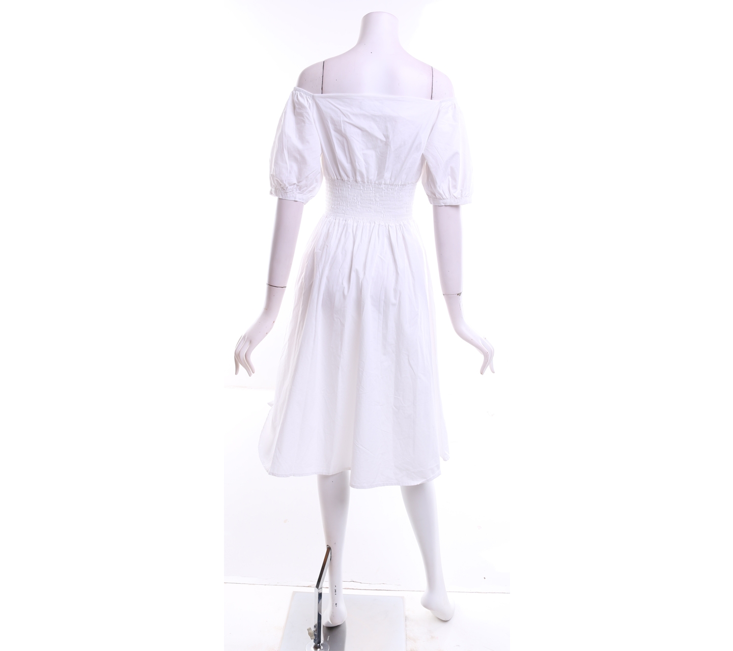 Front Row White Midi Dress