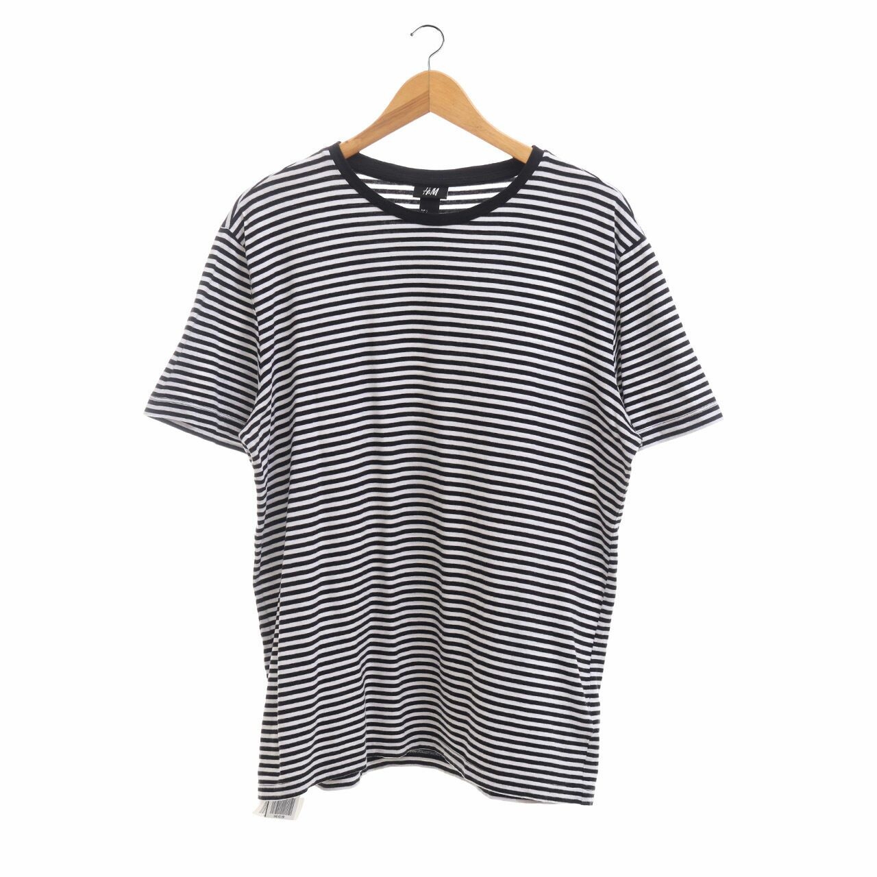 H&M Black & White Striped T-Shirt