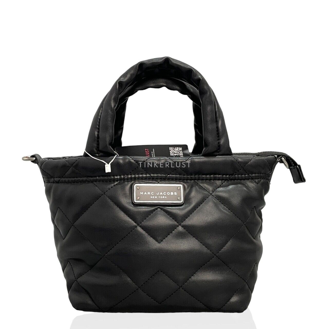 Marc Jacobs Quilted Moto Mini Black Leather Tote Bag