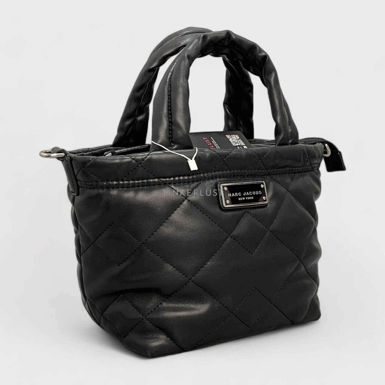 Marc Jacobs Quilted Moto Mini Black Leather Tote Bag