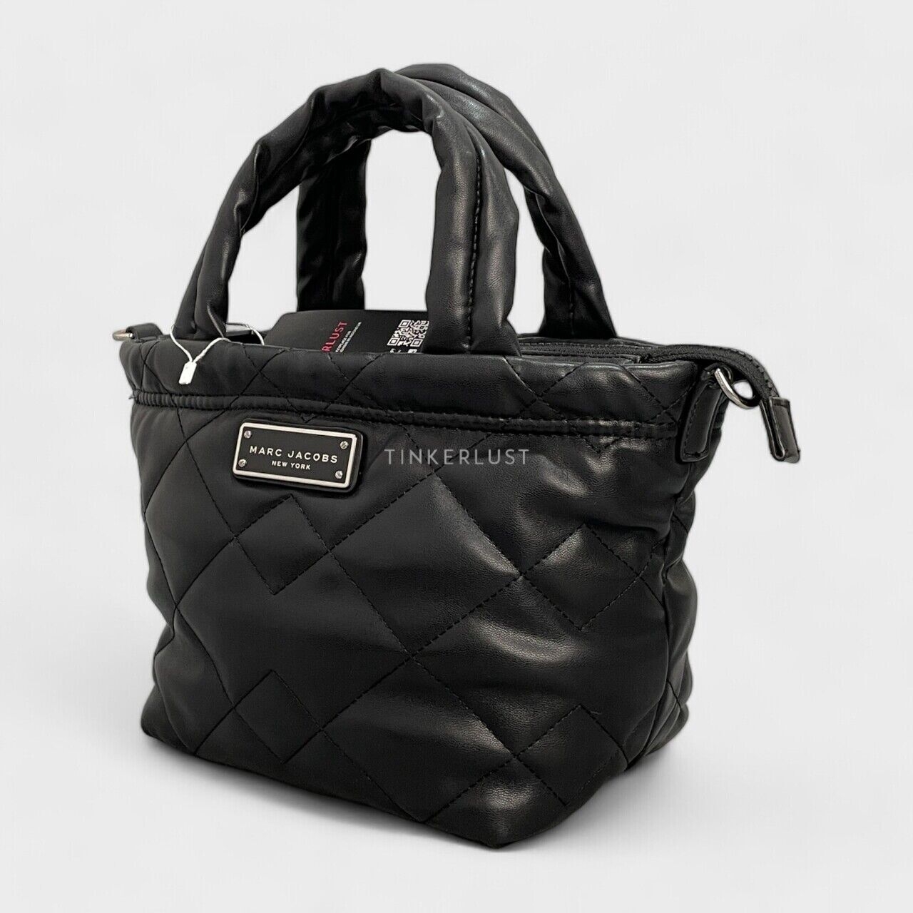 Marc Jacobs Quilted Moto Mini Black Leather Tote Bag