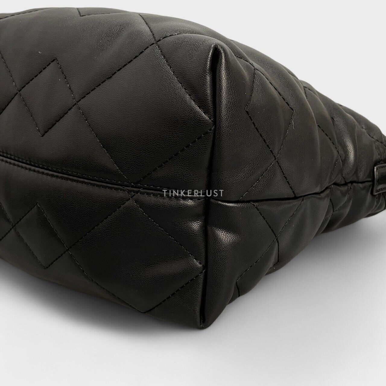 Marc Jacobs Quilted Moto Mini Black Leather Tote Bag