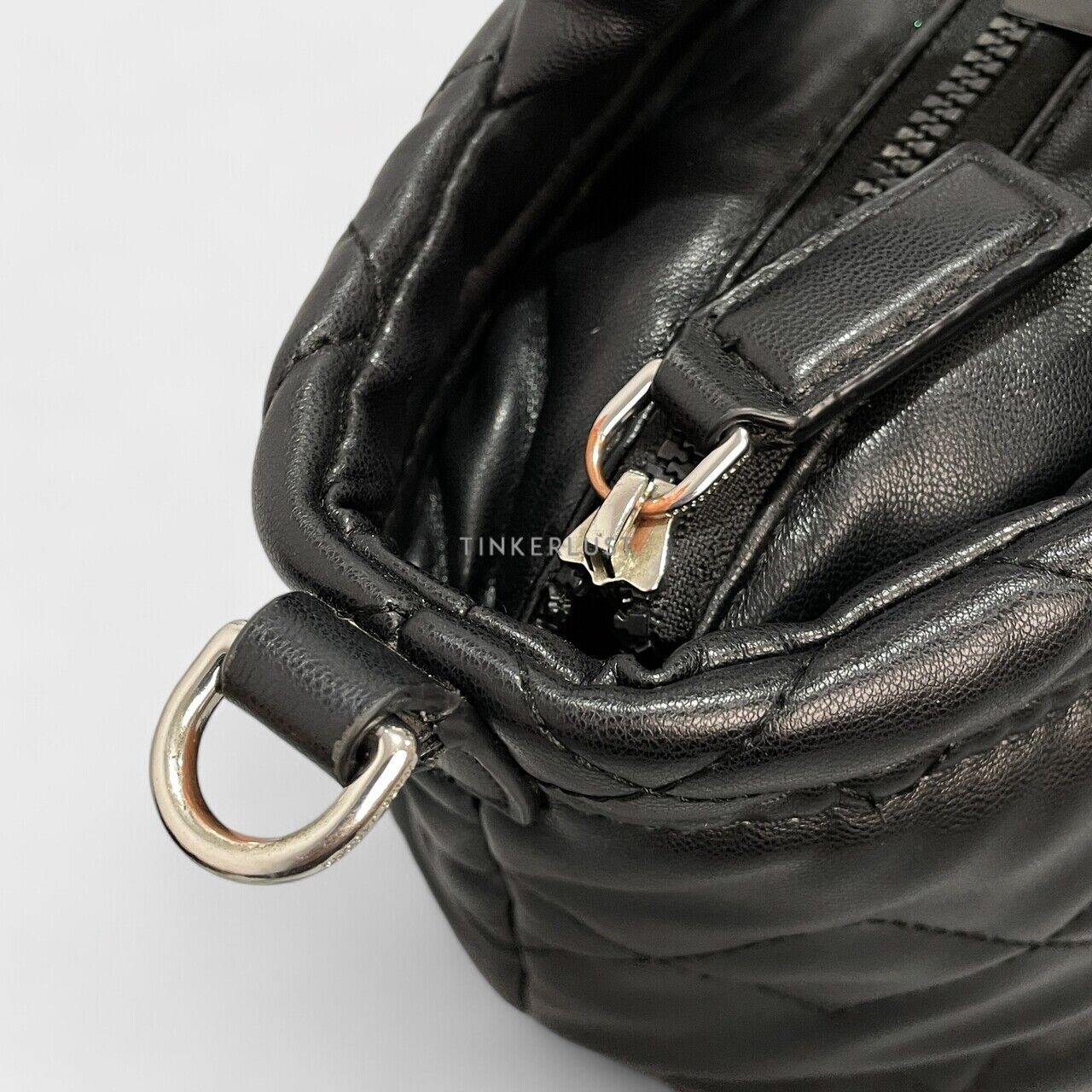 Marc Jacobs Quilted Moto Mini Black Leather Tote Bag