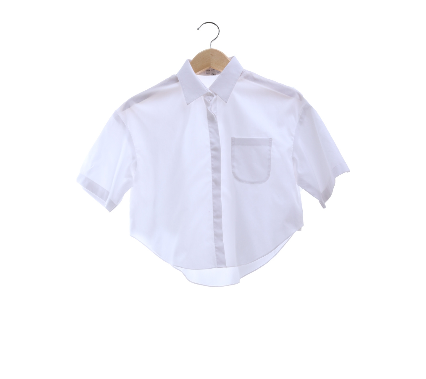 Day And Night Cropped White Shirt