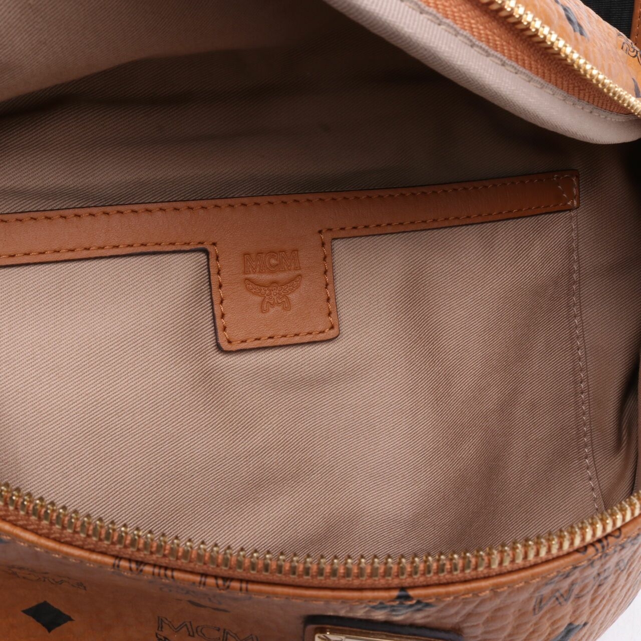 MCM Cognac Brown Bumbag Sling Bag