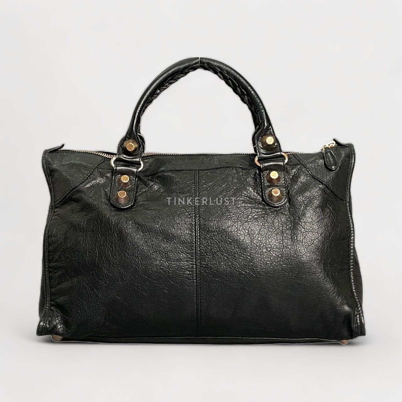 Balenciaga Work Black Agneau Giant 21 Rose Gold Hardware Handbag