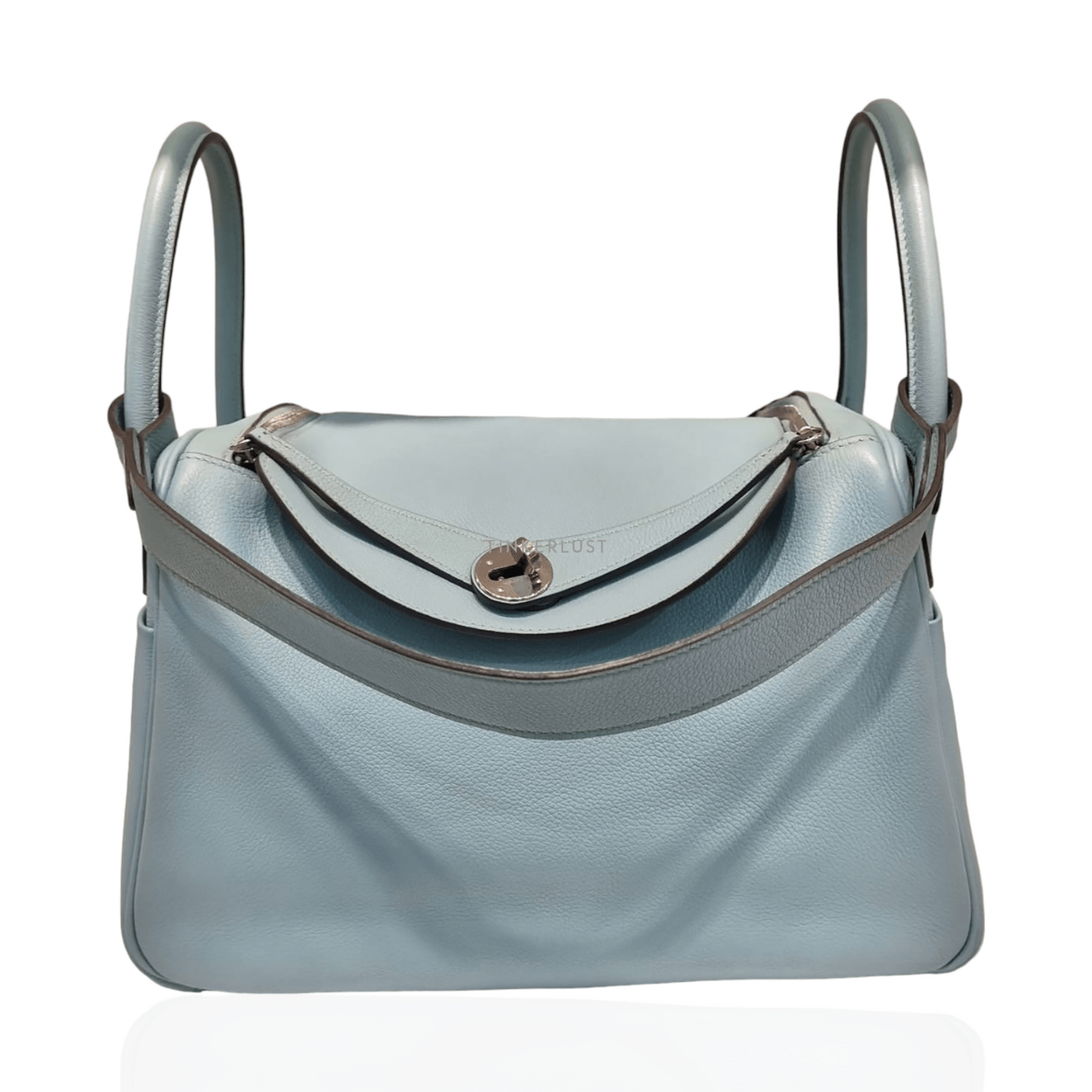 Hermes Lindy 30 Blue Atol Swift PHW #T Shoulder Bag