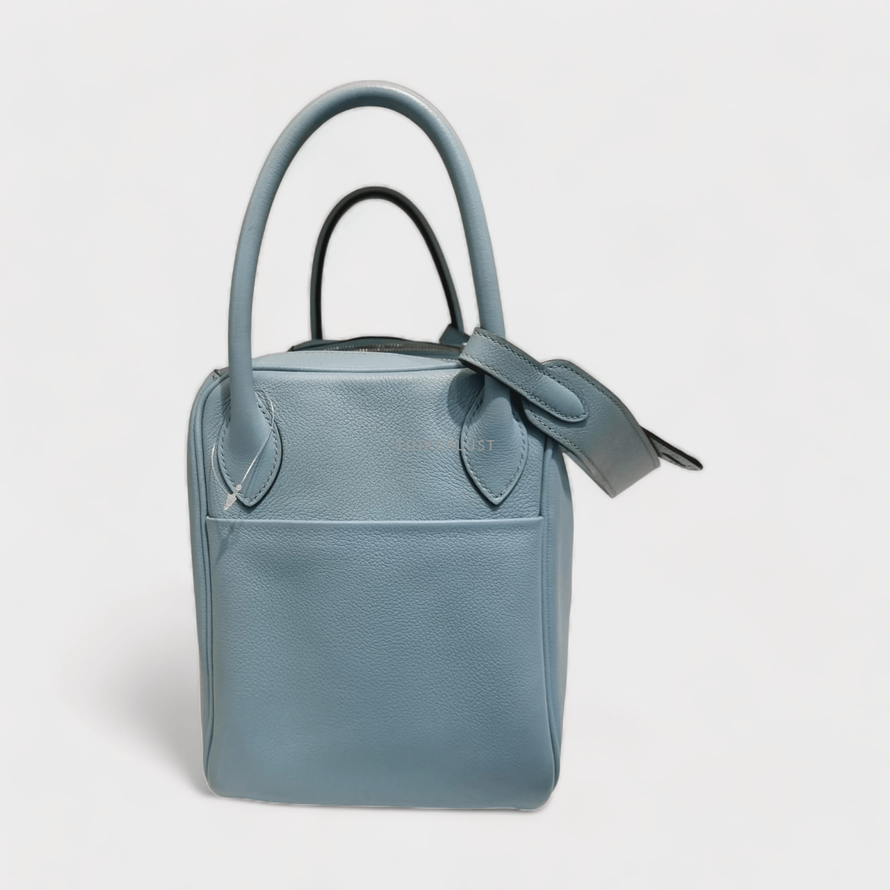 Hermes Lindy 30 Blue Atol Swift PHW #T Shoulder Bag