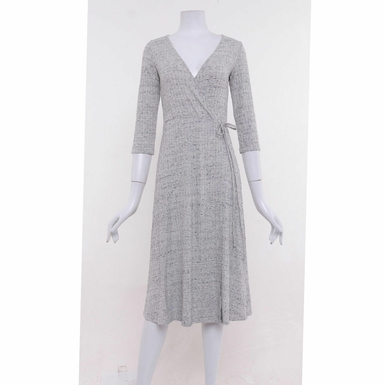 Pull & Bear Light Grey Midi Dress