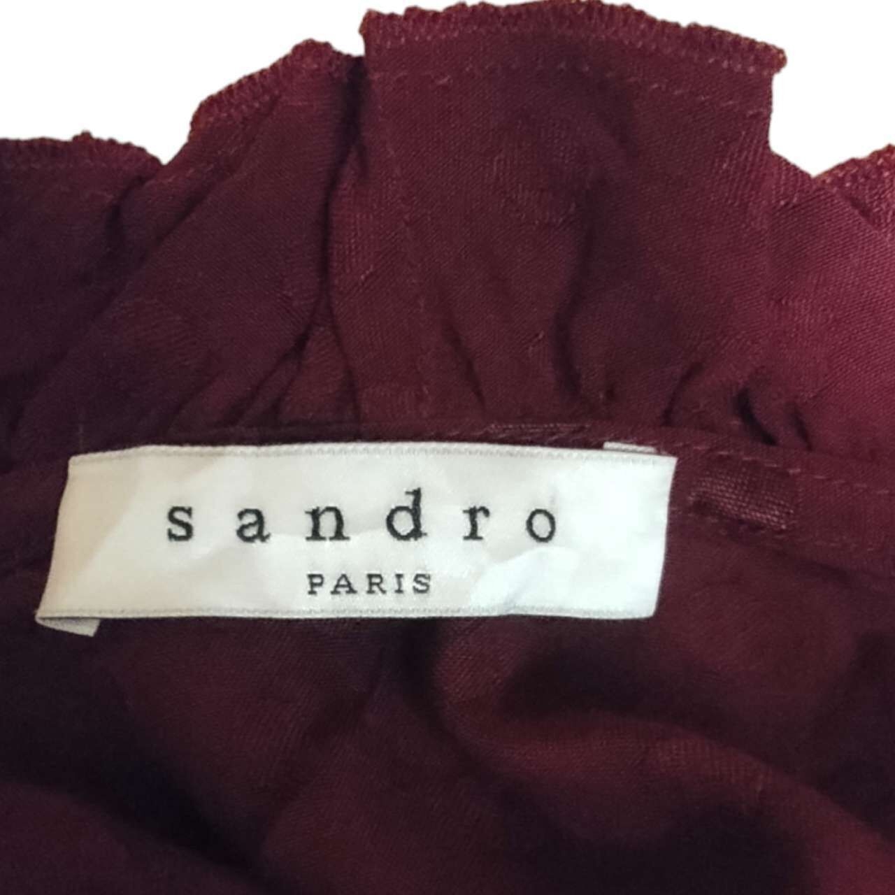 Sandro Burgundy Mini Dress