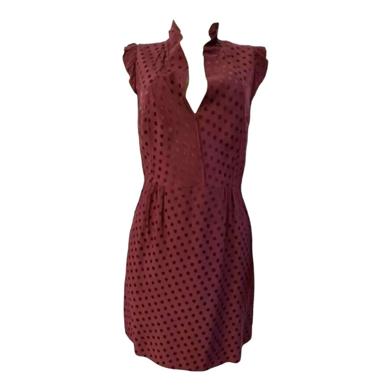 Sandro Burgundy Mini Dress