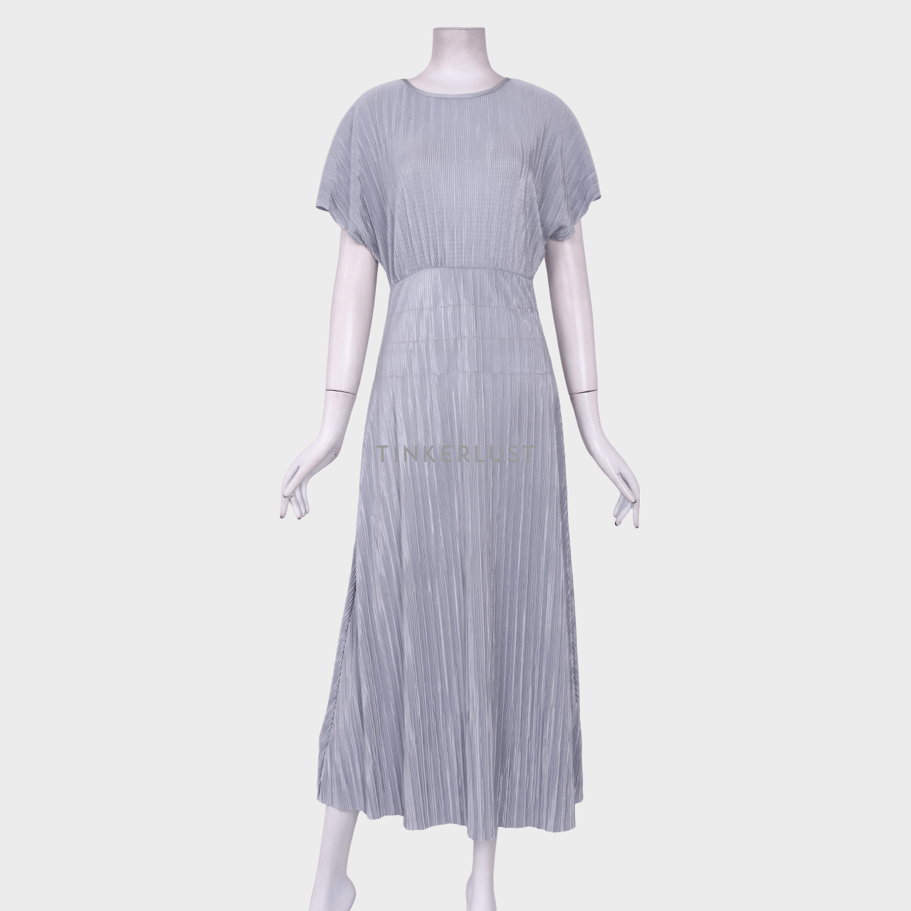 Zara Light Blue Pleats Midi Dress