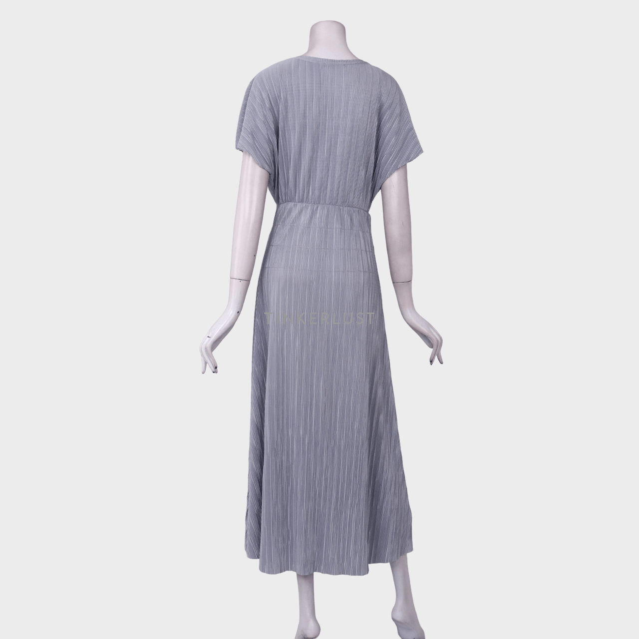 Zara Light Blue Pleats Midi Dress