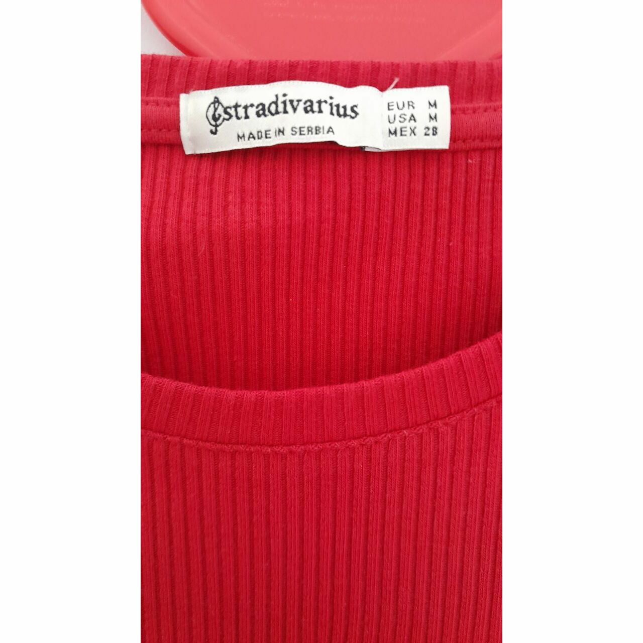 Stradivarius Red Knit Blouse