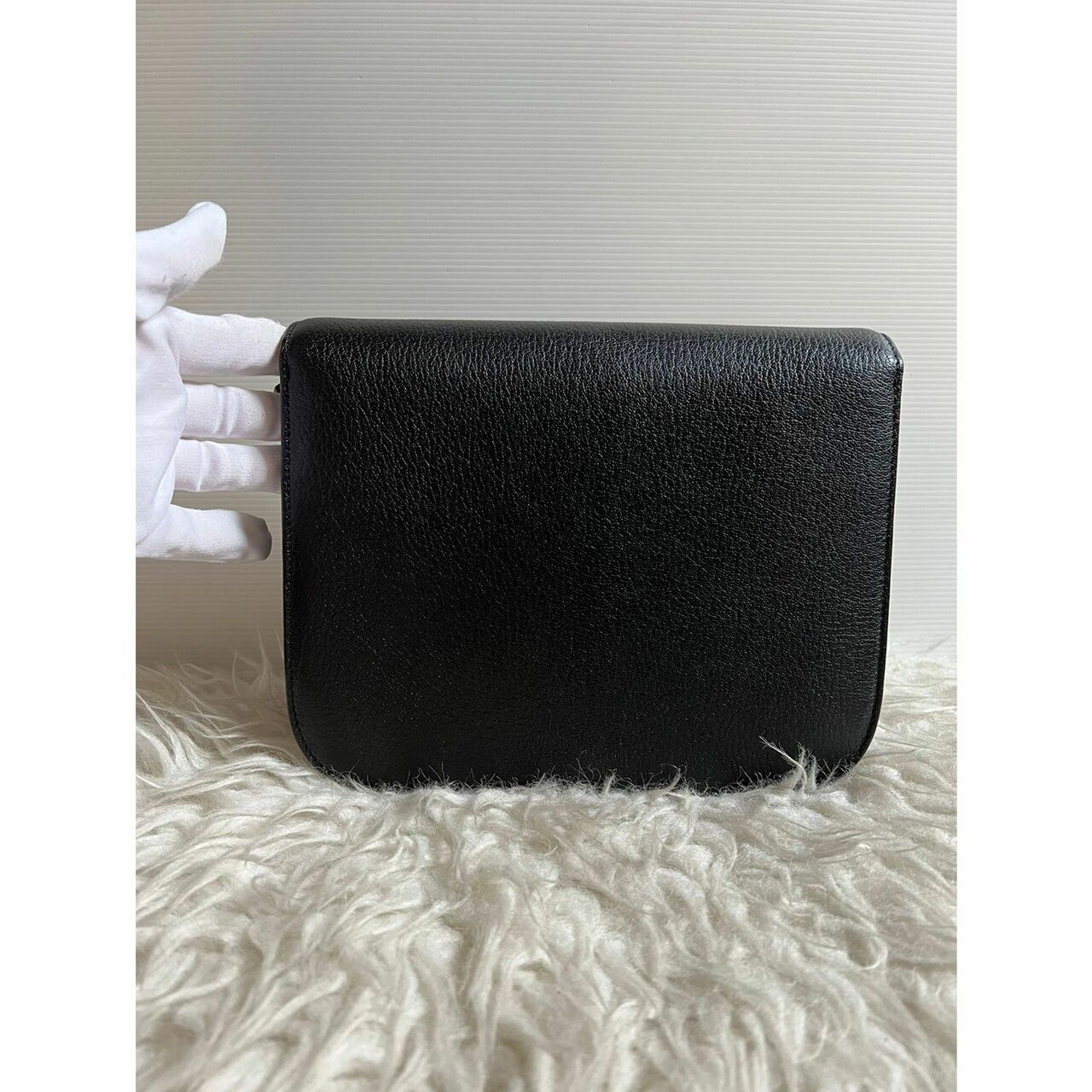 Celine Box Medium Chevre Black GHW Shoulder Bag