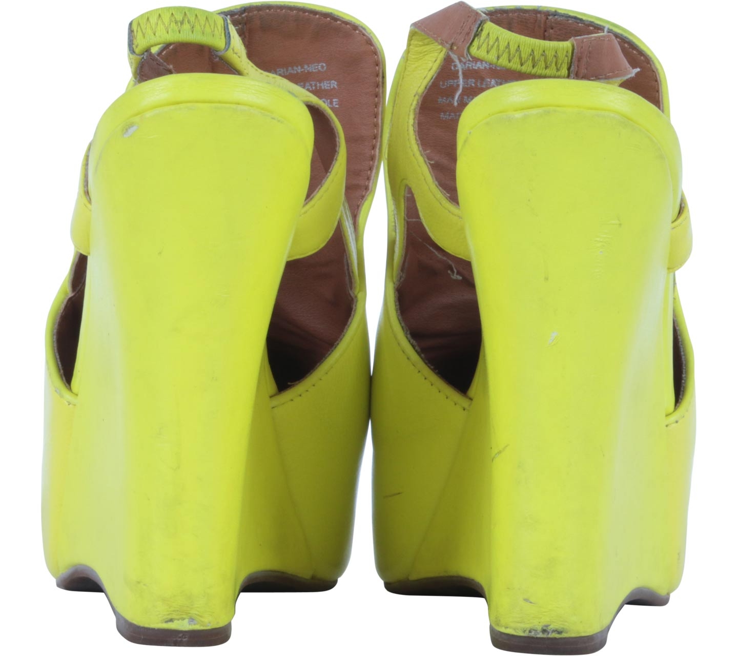 Jeffrey Campbell Yellow Darian-Neo Wedges