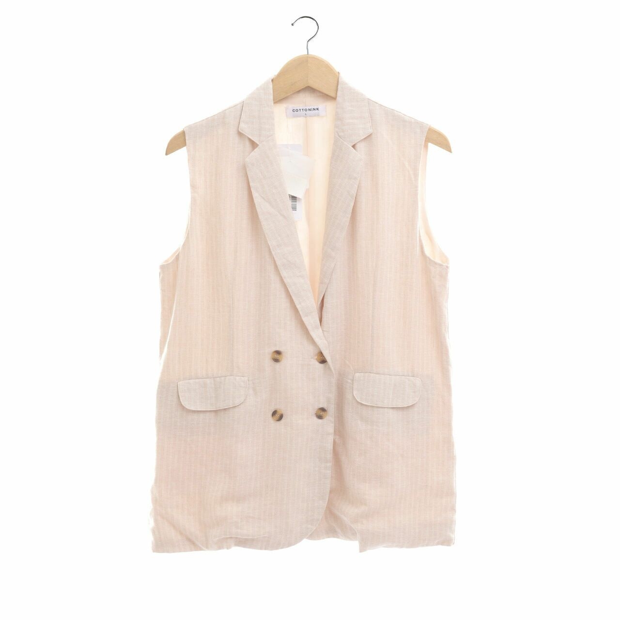 Cotton Ink Cream Stripes Viveka Vest