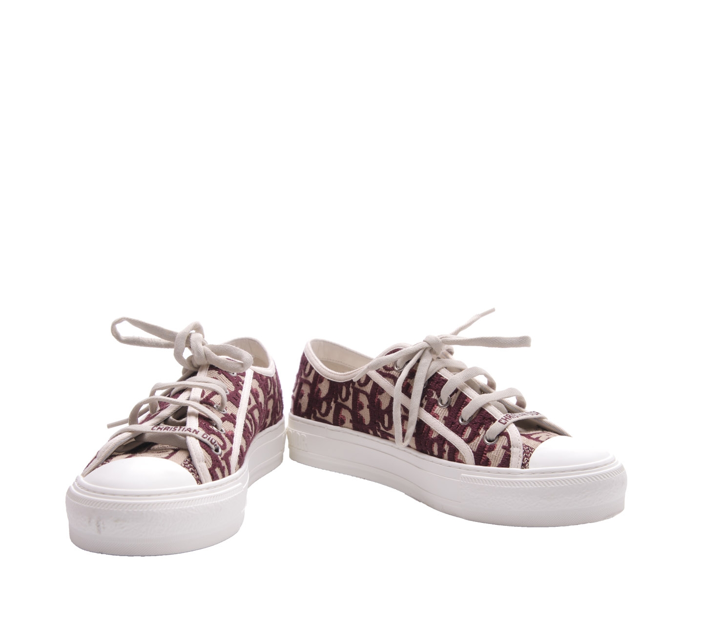 Christian Dior Maroon & White Sneakers