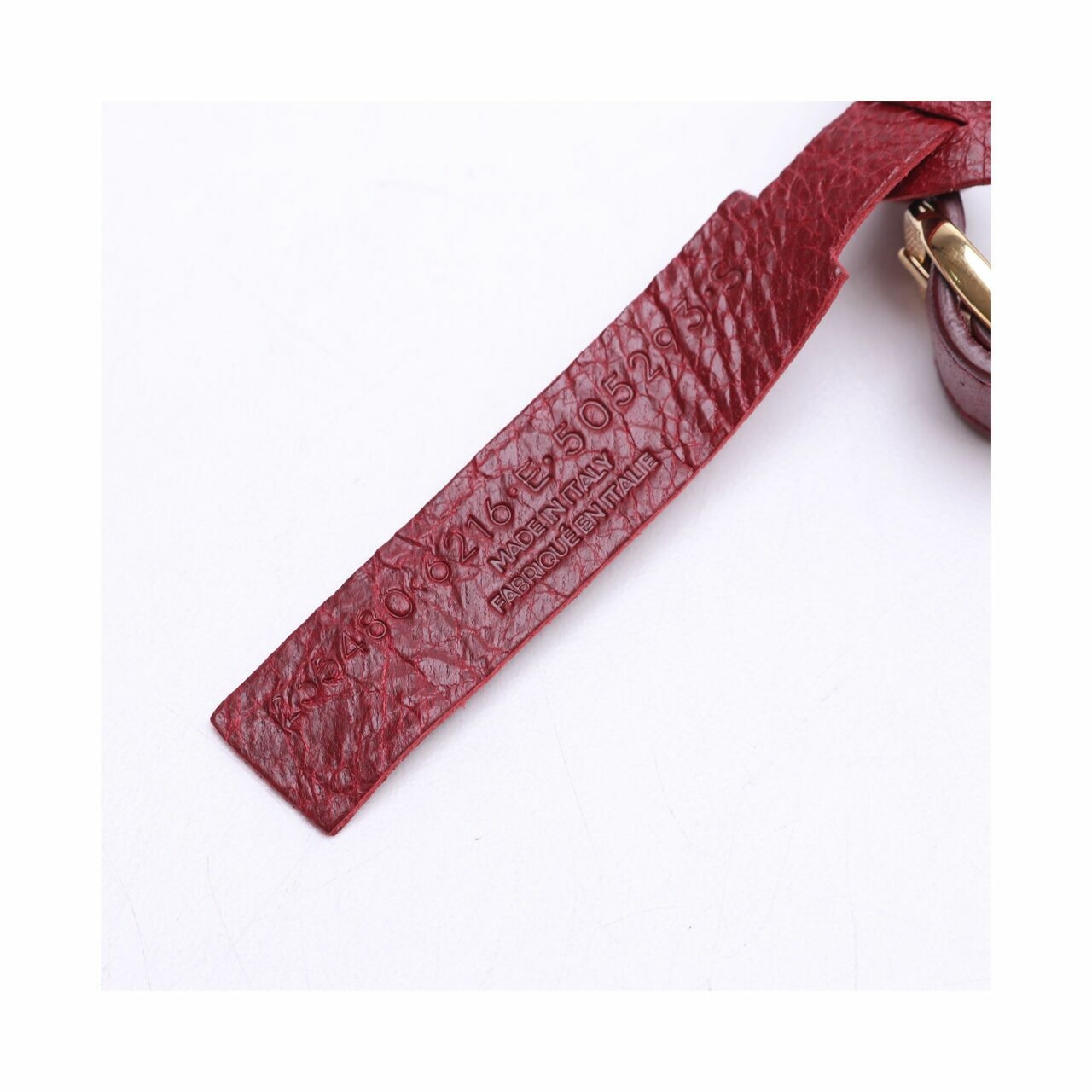 Balenciaga Arena Maroon Leather Giant Bracelet