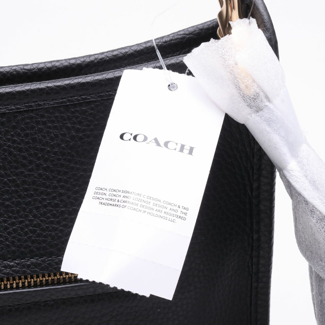 Coach CA290 Dempsey File Leather Black Sling Bag