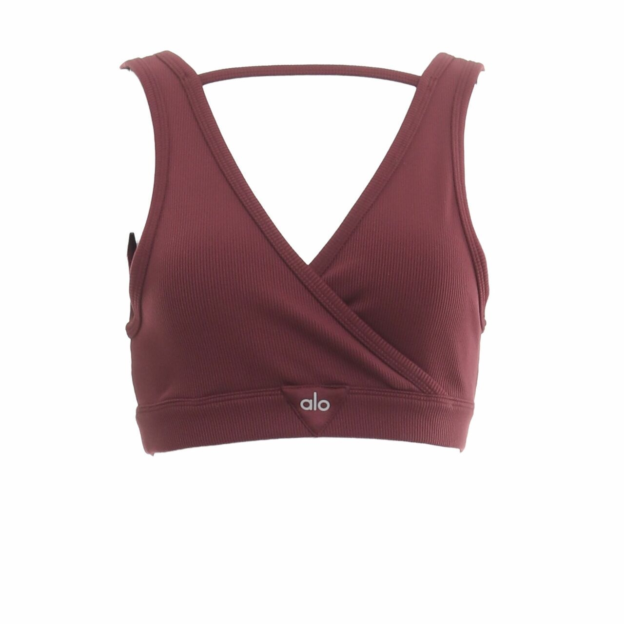 Alo Yoga Maroon Sport Crop Top