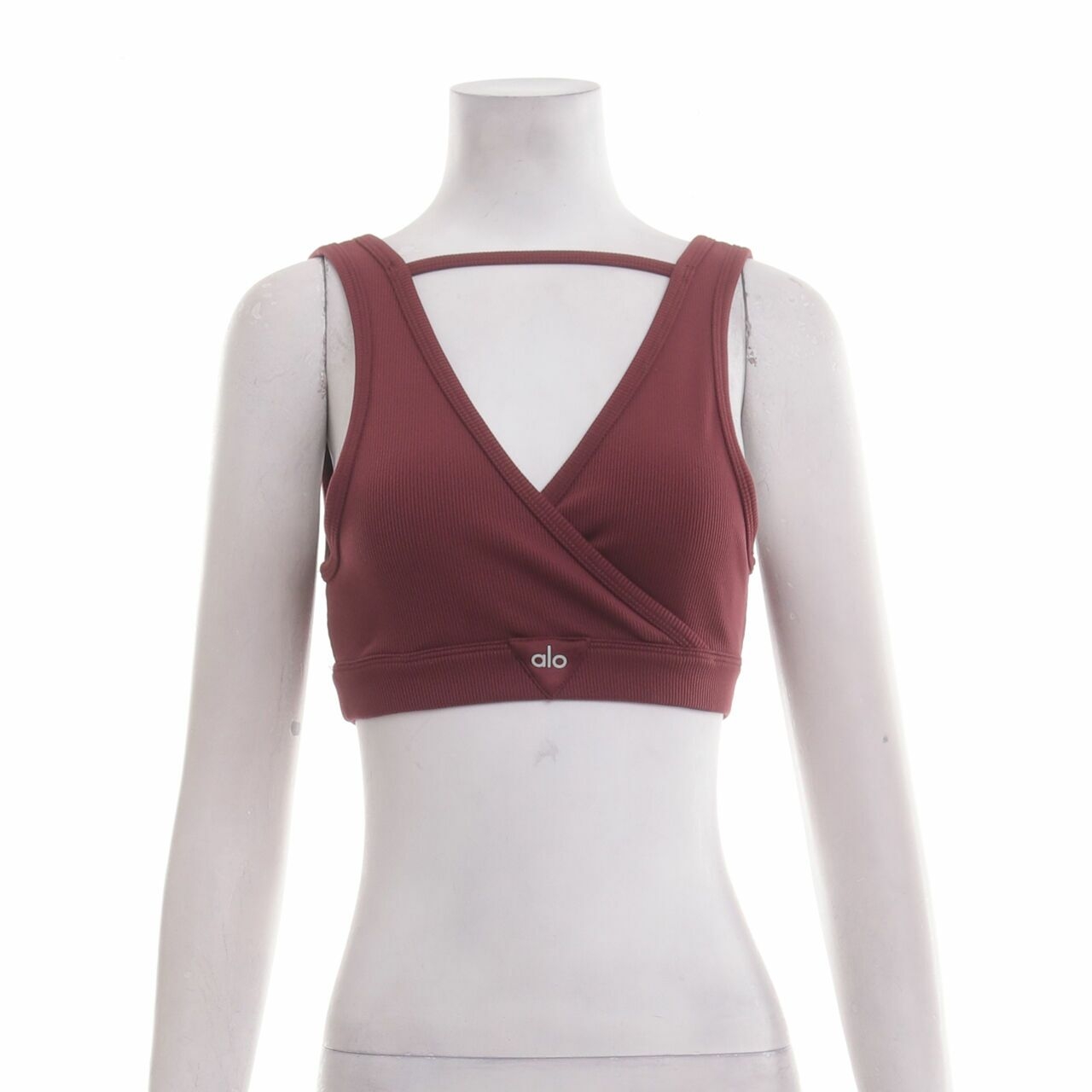 Alo Yoga Maroon Sport Crop Top