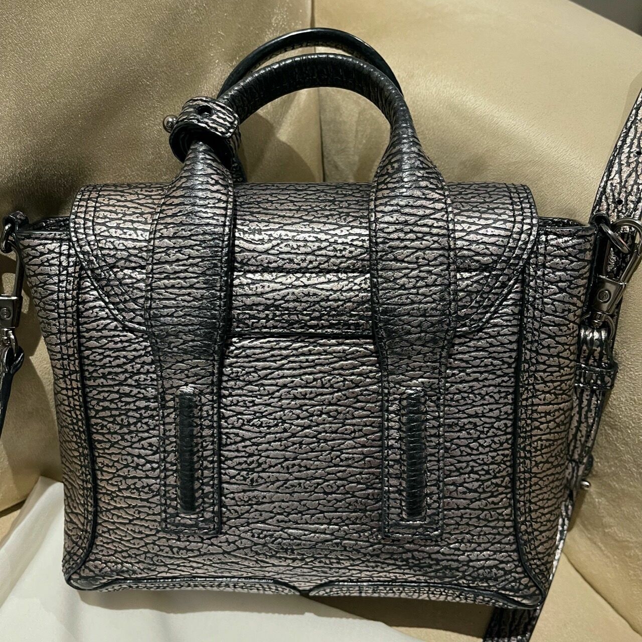 3.1 Phillip Lim Mini Pashli Metallic Grey